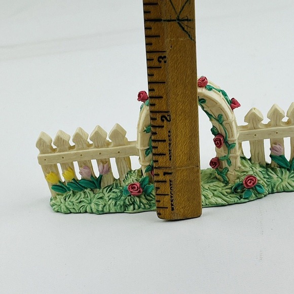Cottontail Lane Rose Resin Arbor Picket Fence Easter Midwest of Cannon Falls - Picture 6 of 7